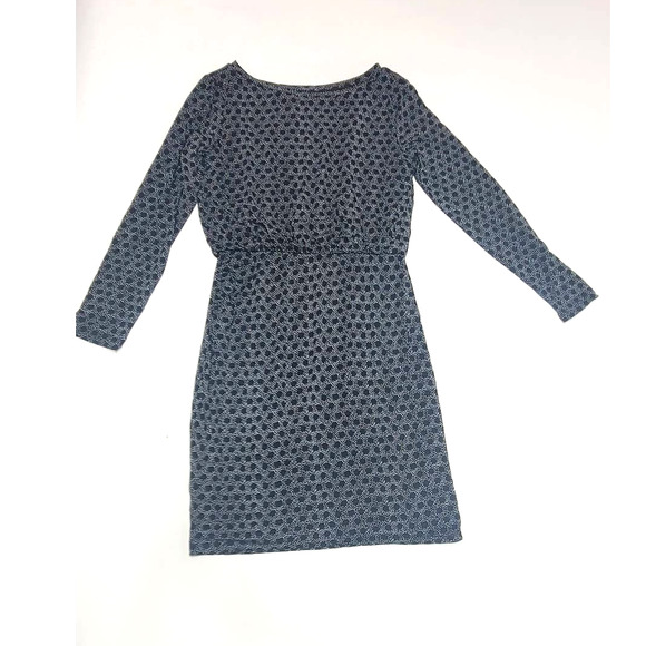 Ann Taylor LOFT black long sleeve shift dress women's XS - Picture 4 of 7
